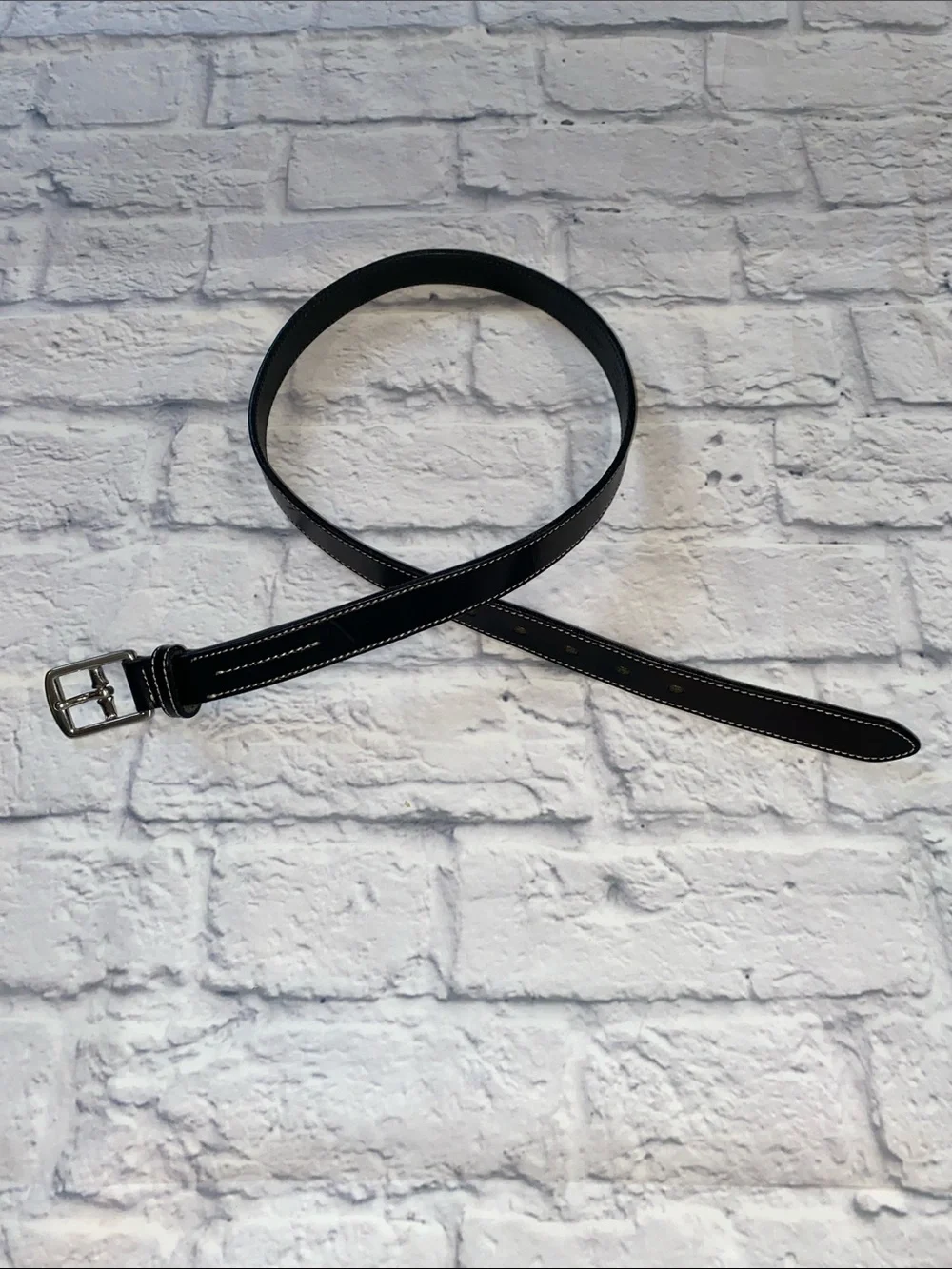 Banana Republic Classic Black Leather Belt - Black Size M